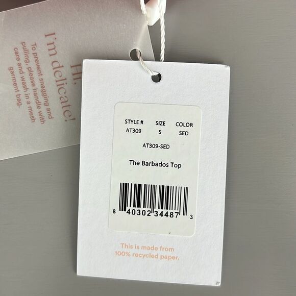 NWT Andie Swim The Barbados Bikini Top in Sedona Macrame Size S - Picture 3 of 11